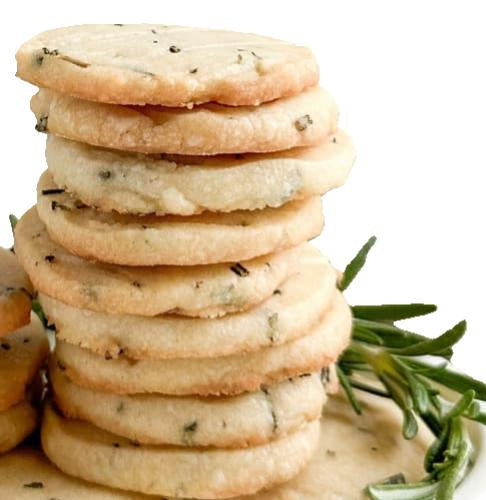Rosemary Sea Salt Scottish Shortbread Cookies